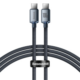 Baseus CAJY000601 USB-C – USB-C PD laidas 100W 5A 480Mb/ s 1,2m – juodas