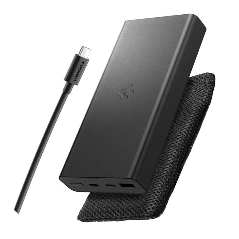 „Spigen EA3020“ 20000mAh 30W išorinė baterija – juoda