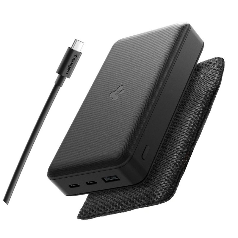 „Spigen EA3030“ 30000mAh 30W išorinė baterija – juoda