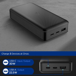 „Spigen EA3030“ 30000mAh 30W išorinė baterija – juoda