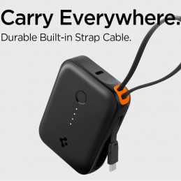 „Spigen Essential EA3010BT“ 10000 mAh 30W išorinė baterija – juoda