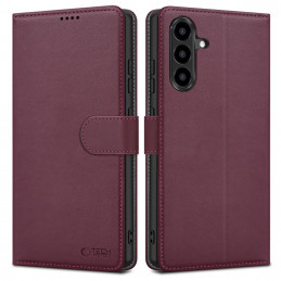 „Tech-Protect“ piniginės dėklas, skirtas „Samsung Galaxy A26 5G / A17 4G / 5G“ – bordo spalvos