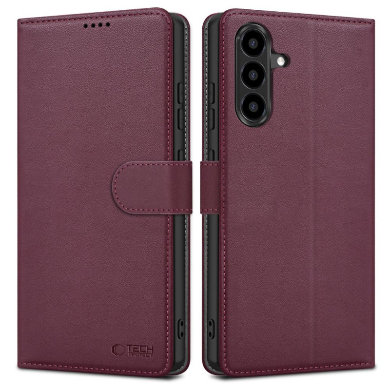 „Tech-Protect“ piniginės dėklas, skirtas „Samsung Galaxy A26 5G / A17 4G / 5G“ – bordo spalvos