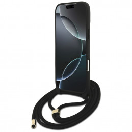 „Guess 4G Big Logo“ laido formos per petį dėklas, skirtas „iPhone 17 Pro Max“ – rudas