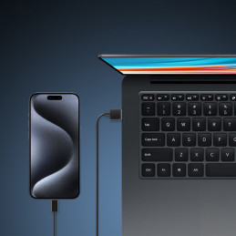 „Cuktech CKATC310NCBK“ USB-A - USB-C kabelis 1 m - juodas