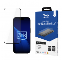 3mk HardGlass Max Lite juodas grūdintas stiklas iPhone 17 Pro Max