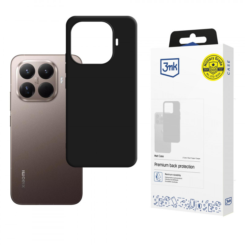 3mk matinis dėklas, skirtas „Xiaomi 15T Pro 5G“ - juodas