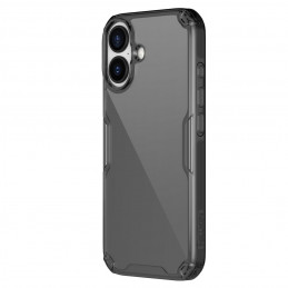 „Nillkin Nature TPU Pro“ dėklas, skirtas „iPhone 17“ – permatomas juodas