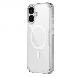 „Nillkin Nature TPU Pro“ magnetinis dėklas, suderinamas su „MagSafe“, skirtas „iPhone 17“ – skaidrus