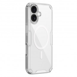 „Nillkin Nature TPU Pro“ magnetinis dėklas, suderinamas su „MagSafe“, skirtas „iPhone 17“ – skaidrus