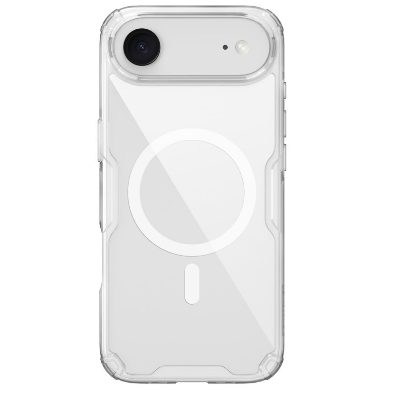 „Nillkin Nature TPU Pro“ magnetinis dėklas, suderinamas su „MagSafe“, skirtas „iPhone 17 Air“ – skaidrus