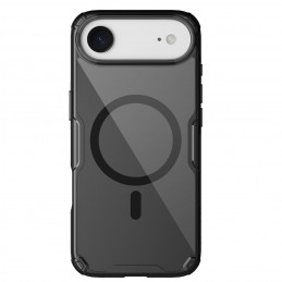 „Nillkin Nature TPU Pro“ magnetinis dėklas, suderinamas su „MagSafe“, skirtas „iPhone 17 Air“ – permatomas juodas
