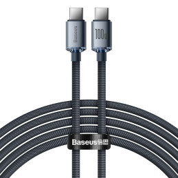 Baseus CAJY000701 USB-C – USB-C PD laidas 100W 5A 480Mb/ s 2m – juodas