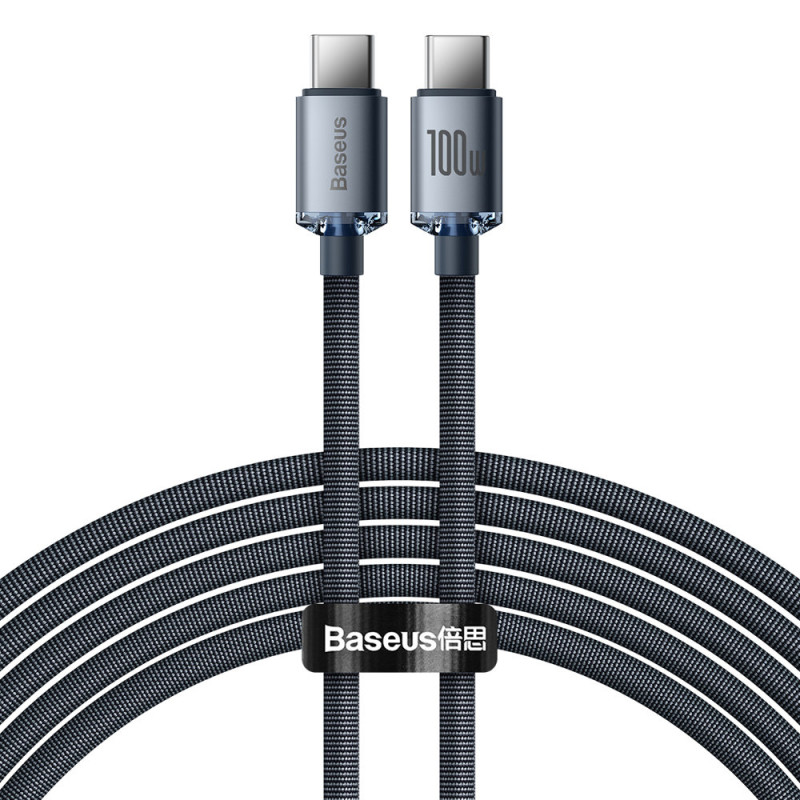Baseus CAJY000701 USB-C – USB-C PD laidas 100W 5A 480Mb/ s 2m – juodas