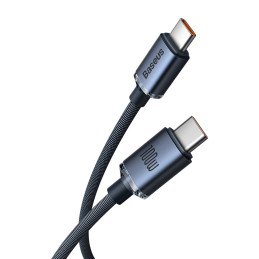 Baseus CAJY000701 USB-C – USB-C PD laidas 100W 5A 480Mb/ s 2m – juodas