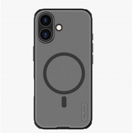 „Nillkin Super Frosted Shield Pro“ magnetinis dėklas, suderinamas su „MagSafe“, skirtas „iPhone 17“ – permatomas juodas
