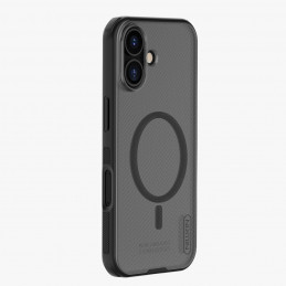„Nillkin Super Frosted Shield Pro“ magnetinis dėklas, suderinamas su „MagSafe“, skirtas „iPhone 17“ – permatomas juodas