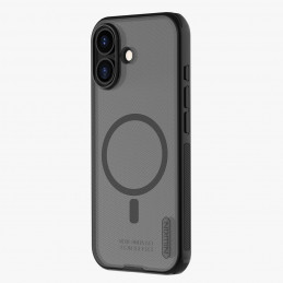 „Nillkin Super Frosted Shield Pro“ magnetinis dėklas, suderinamas su „MagSafe“, skirtas „iPhone 17“ – permatomas juodas