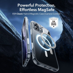 ESR Classic Hybrid MagSafe + grūdinto stiklo komplektas, skirtas iPhone 17 – skaidrus