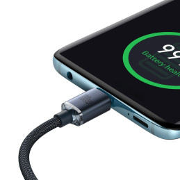 Baseus CAJY000701 USB-C – USB-C PD laidas 100W 5A 480Mb/ s 2m – juodas
