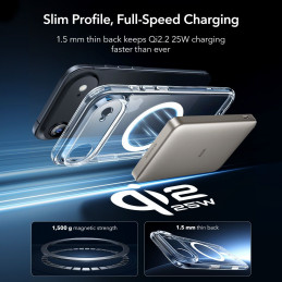 ESR Classic Hybrid MagSafe + grūdinto stiklo komplektas, skirtas iPhone 17 Air – skaidrus