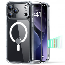 ESR Classic Hybrid MagSafe + grūdinto stiklo komplektas, skirtas iPhone 17 Pro – skaidrus