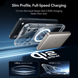 ESR Classic Hybrid MagSafe + grūdinto stiklo komplektas, skirtas iPhone 17 Pro – skaidrus