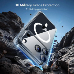 ESR Classic Hybrid MagSafe + grūdinto stiklo komplektas, skirtas iPhone 17 Pro Max – skaidrus