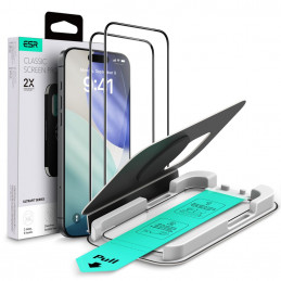 ESR UltraFit grūdinto stiklo 2 vnt. pakuotė, skirta iPhone 16 Pro / 17 - skaidrus