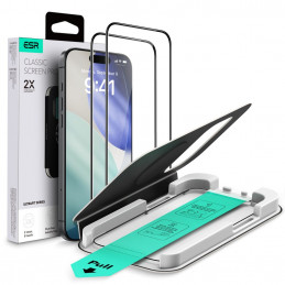 ESR UltraFit grūdinto stiklo 2 vnt. pakuotė, skirta iPhone 17 Pro - skaidrus