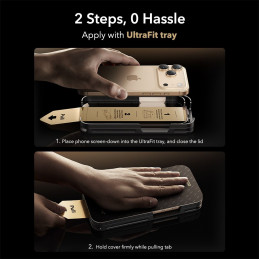 ESR UltraFit Armorite Pro grūdintas stiklas iPhone 17 Pro telefonui – skaidrus