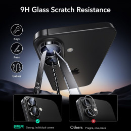 ESR „Armorite“ kameros dėklas, skirtas „iPhone 16 / 16 Plus / 17“ – juodas