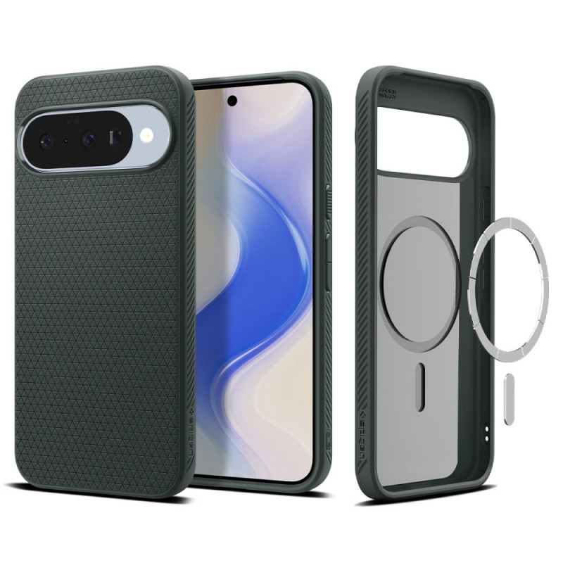 „Spigen Liquid Air“ dėklas, skirtas „Google Pixel 10 / 10 Pro“ – žalias