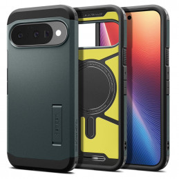 „Spigen Tough Armor Mag MagSafe“ dėklas, skirtas „Google Pixel 10 / 10 Pro“ – žalias