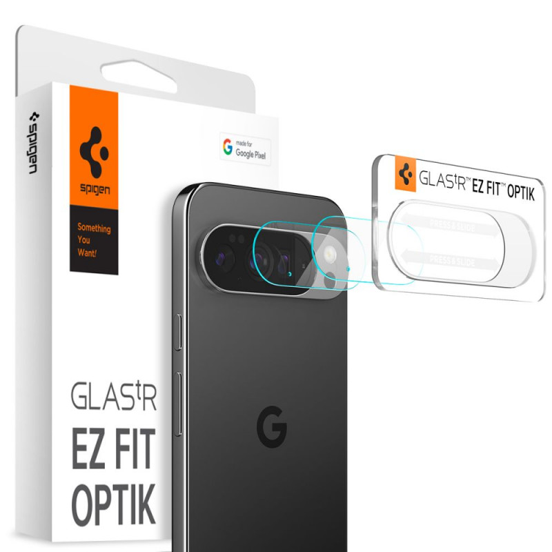 „Spigen Optik Glas.tR“ kameros dėklas, 2 vnt., skirtas „Google Pixel 10 Pro“