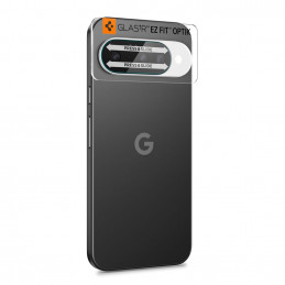 „Spigen Optik Glas.tR“ kameros apsauginiai dėklai, 2 vnt., skirti „Google Pixel 10“ – skaidrūs