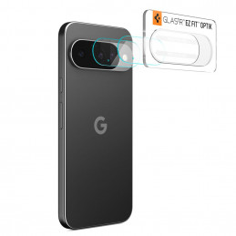 „Spigen Optik Glas.tR“ kameros apsauginiai dėklai, 2 vnt., skirti „Google Pixel 10“ – skaidrūs