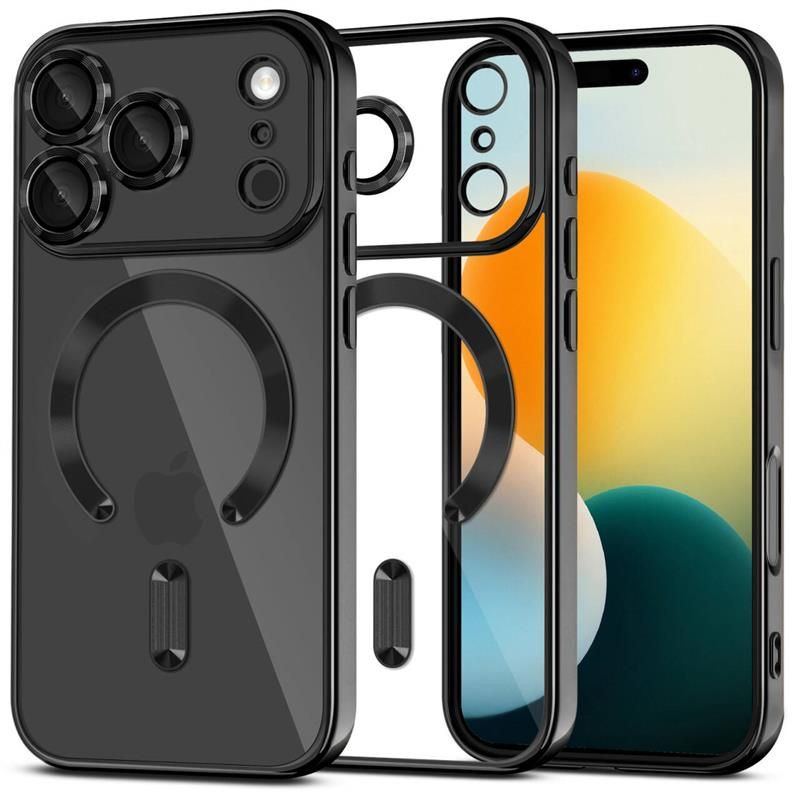 „Tech-Protect MagFlex MagSafe“ dėklas, skirtas „iPhone 17 Pro Max“ – skaidriai juodas