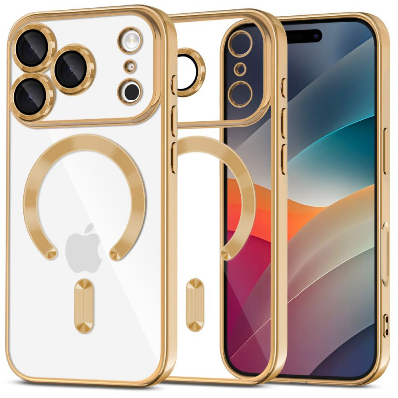 „Tech-Protect MagFlex MagSafe“ dėklas, skirtas „iPhone 17 Pro Max“ – permatomo aukso spalvos