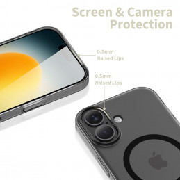 „Tech-Protect MagSlim MagSafe“ dėklas, skirtas „iPhone 17“ – matinės juodos spalvos