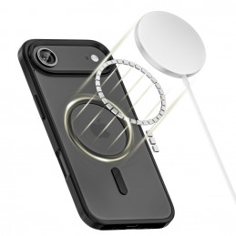 „Tech-Protect MagMat MagSafe“ dėklas, skirtas „iPhone 17 Air“ – matinės juodos spalvos
