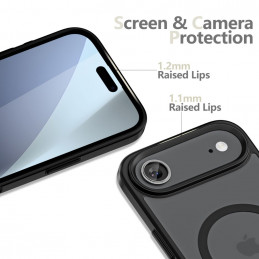 „Tech-Protect MagMat MagSafe“ dėklas, skirtas „iPhone 17 Air“ – matinės juodos spalvos
