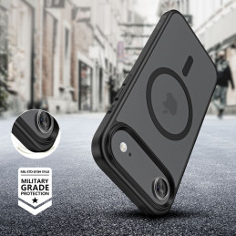 „Tech-Protect MagMat MagSafe“ dėklas, skirtas „iPhone 17 Air“ – matinės juodos spalvos