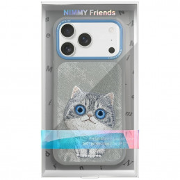 „Nimmy Big Eyed Pet 2.0“ katės dėklas, skirtas „iPhone 17 Pro Max“ – pilkas