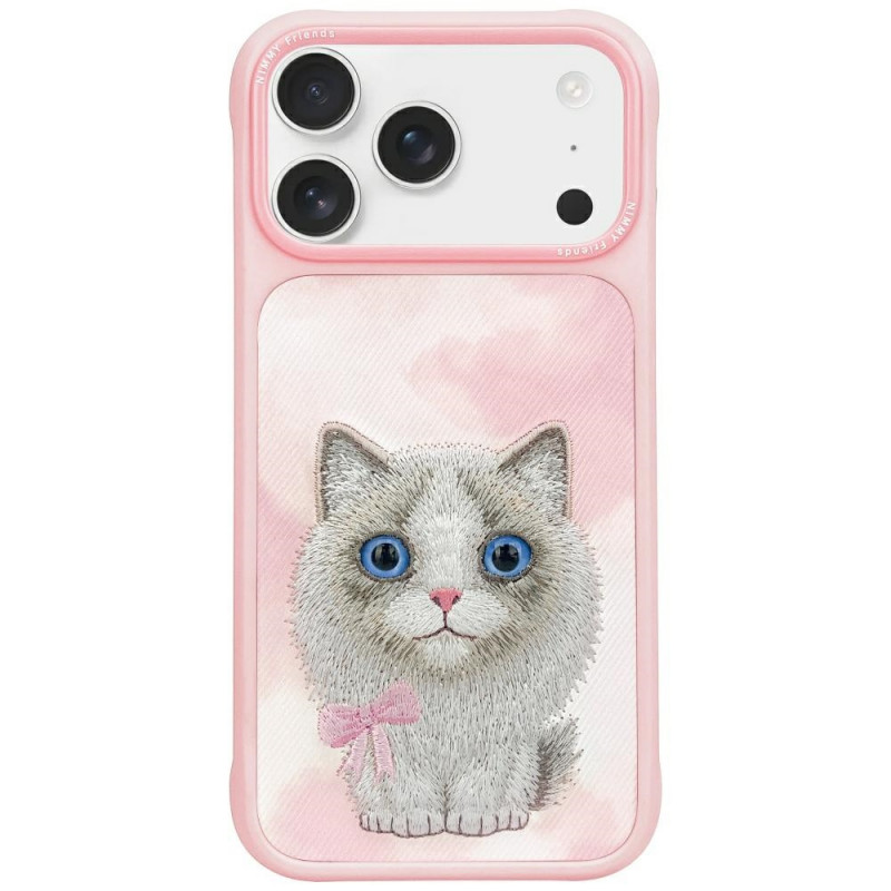 „Nimmy Big Eyed Pet 2.0“ katės dėklas, skirtas „iPhone 17“ – rožinis