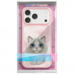 „Nimmy Big Eyed Pet 2.0“ katės dėklas, skirtas „iPhone 17“ – rožinis