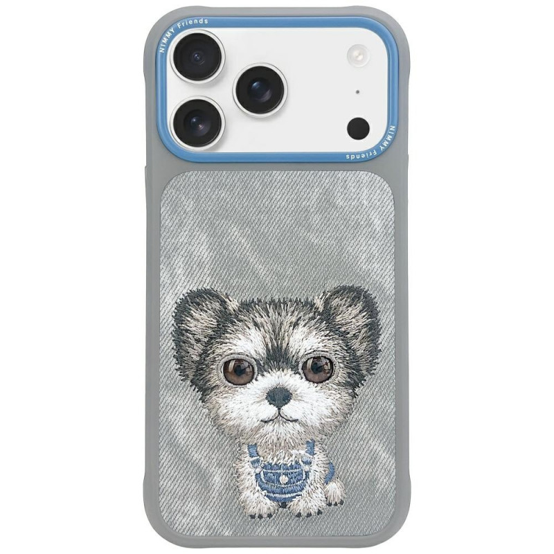 „Nimmy Big Eyed Pet 2.0“ šuns dėklas, skirtas „iPhone 17 Pro“ – pilkas