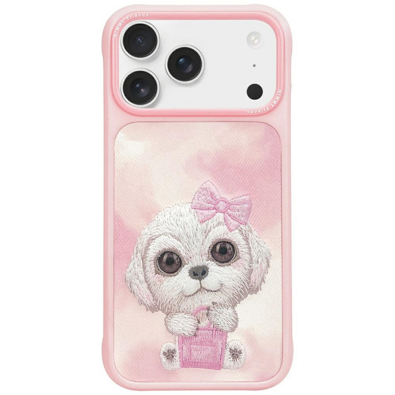 „Nimmy Big Eyed Pet 2.0“ šuns dėklas, skirtas „iPhone 17“ – rožinis
