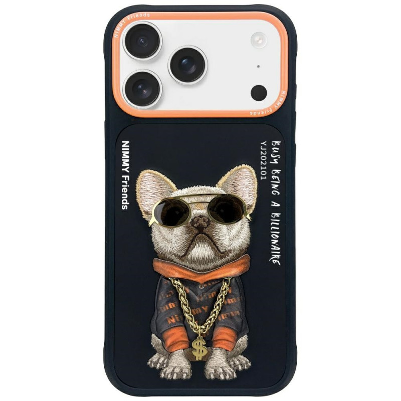 „Nimmy Glasses“ „Cool Dog“ dėklas „iPhone 17“ – juodas