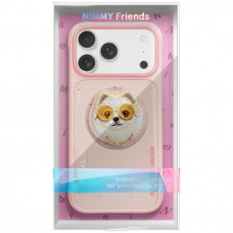 „Nimmy Glasses Cool Dog MagSafe“ dėklas, skirtas „iPhone 17 Pro“ – rožinis